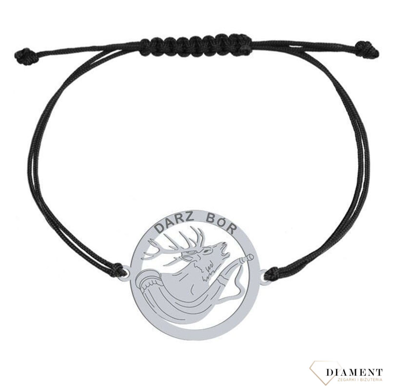 Bransoletka na sznureczku Darz Bór 'Jeleń z rogiem' DIA-BRA-BR2 R386.jpg